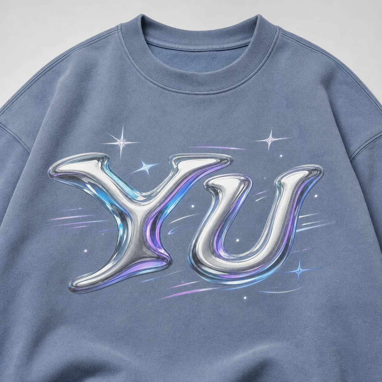 Direct-to-garment printed lettering as a visual process reference